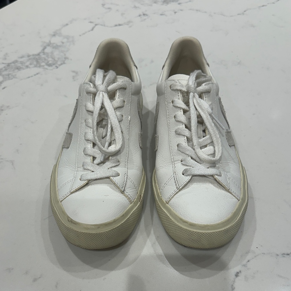 Veja White and Cream Casual Sneakers - Picture 2 of 2